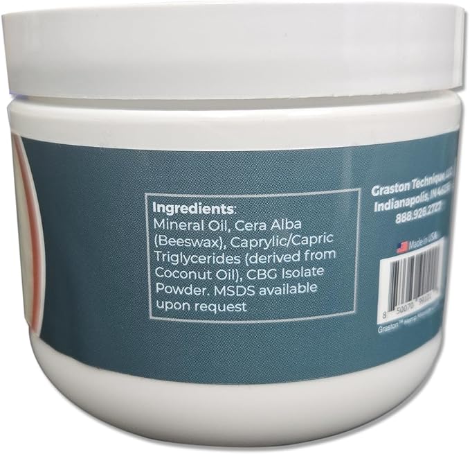 Graston Hemp Massage Cream 4oz – Hydrating Hemp Cream for Relaxation & Soft Skin - Pack of 1