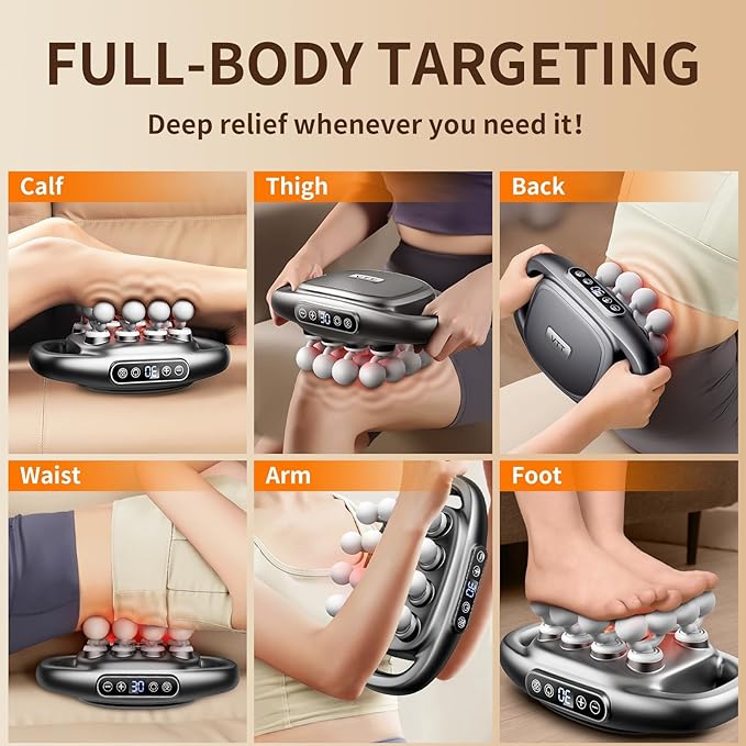 VTT 16 head massage gun deep tissue, Percussion Muscle Massager with 16 Heads, 3 Modes & 30 Intensities,Quiet Handheld Massager for Back Neck Shoulder Legs Muscle Pain Relief