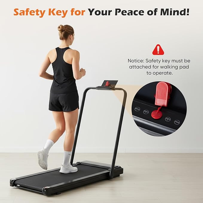 NEWBULIG Walking Pad Under Desk Treadmill, Portable Compact Electric Walking Treadmill with Remote Control for Home Office, Quiet Fitness Machine