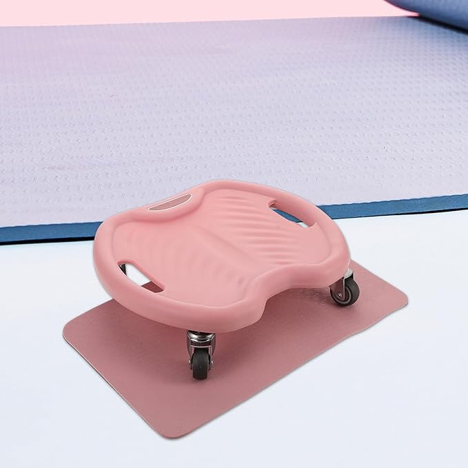 VANZACK Ab Roller Wheel 4-wheel Silent Abdominal Training Equipment with Knee Pad, Portable Core Strengthening Fitness Roller for Travel Workout and Home Exercise