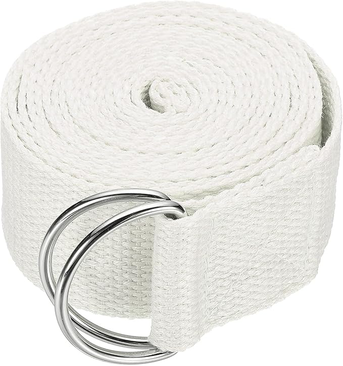 Yoga Strap for Stretching, Athletic Stretch Band with Adjustable Metal D Ring Buckle Yoga Bands