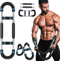 Chest Trainer for Men, Adjustable Chest Workout Equipment, Twister Arm Trainer Chest Workout Machine, Chest Exerciser Flex Bar, Upper Body Muscle Strength Training Device for Home Gym (U60-100lbs Kit)