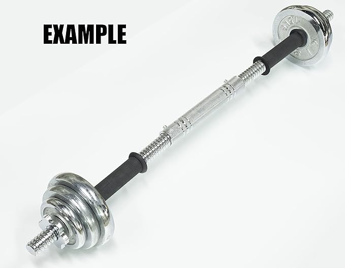 12.6/14.2/15.7inch(30/35/40cm)Pink Threaded Dumbbell Durable Rubber Handles/Adjustable Dumbbell Bar Handles - Fit 1 inch Standard Weight Plate - Weightlifting Accessories - Sold in Pair