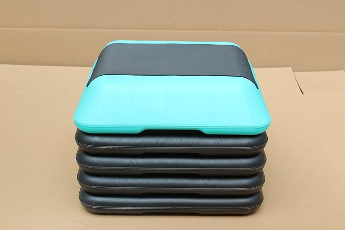 16"x16" Adjustable High Step Aerobic Platform With 4 Risers, Height-Adjustable Step Aerobics Platform For Home Gym Exercise Fitness Workout Blackish Green As shown One size