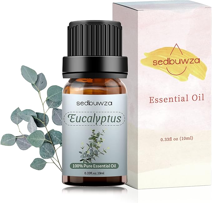 Sedbuwza Eucalyptus Essential Oil, Pure Organic Eucalyptus Fragrance Oil for Diffuser, Humidifier, Soap, Candle, Perfume