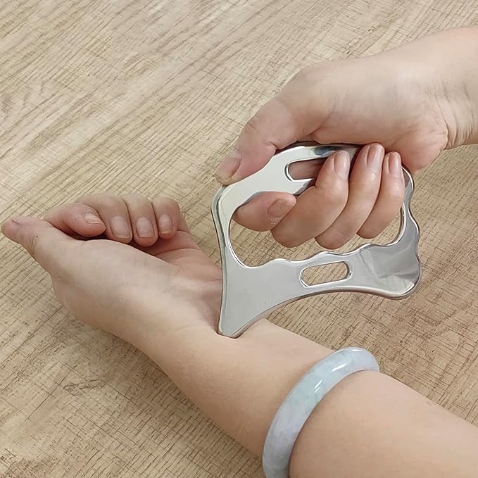 BYYDDIY 5 in1 Stainless Steel Gua Sha Muscle Scraper Tools Kit, Scraping Massage Tool,Massage Scraper Tools for Physical Therapy (L-SBCD2)