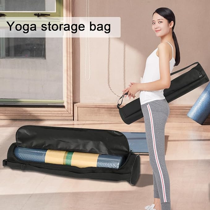 Yoga Mat Bag for Women & Men,Travel Yoga Gym Bag for 1/4" 1/3" Thick Exercise Yoga Mat,Fitness mat bag,sprot mat pouch