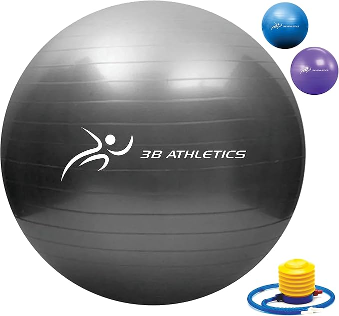 Anti-Burst Yoga Ball for Pregnancy, Slip Resistant Exercise Ball, 2 Sizes – Fitness Equipment for Home Gym, Exercise Equipment for Women, Pregnancy Must Haves, Maternity Support, Home Gym Accessories