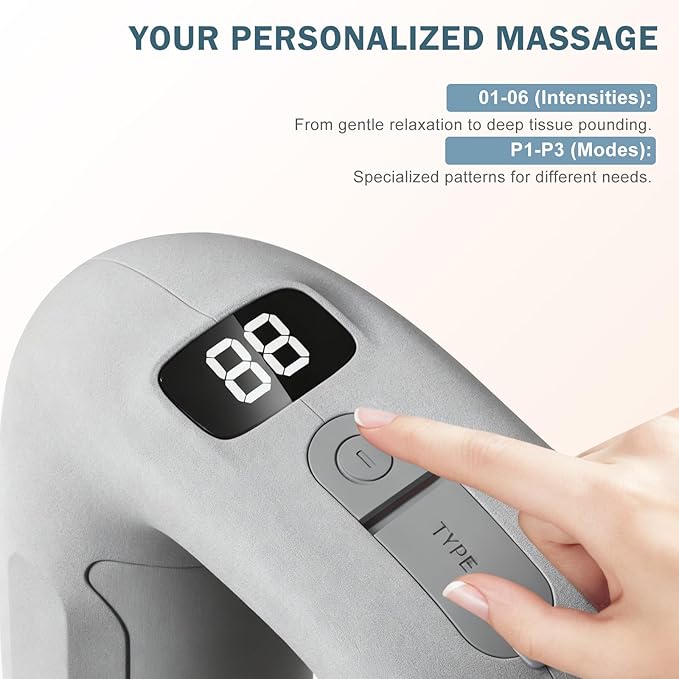 Multifunctional Full-Body Fascia Ring Massager, 3 Modes & 6 Intensities, Deep Tissue Vibration, Hands-Free Electric Massage Ring for Muscle Recovery & Relaxation, Gift for Athletes & Office Workers