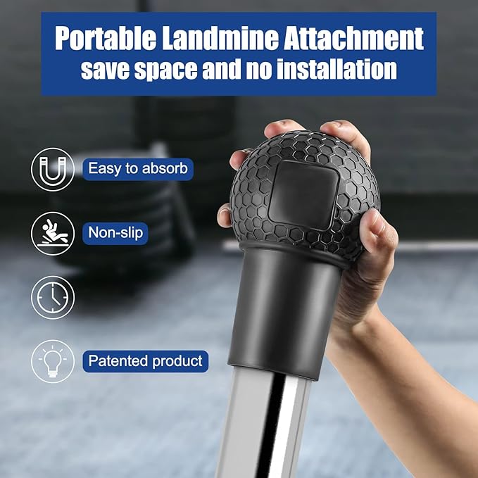 Portable Barbell Landmine Attachments Fitness Landmine Base For Homes Gym Strength Training with Nonslip Rubber Base