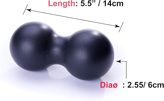 Peanut Massage Ball Roller Double Lacrosse Ball Acupoint Myofascial Release Muscle Knot Relaxer Mobility Trigger Point for Physical Therapy Self Deep Tissue Manual Massager Equipment Tool Set
