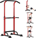 Multi-Functional Power Tower for Home Gym: Adjustable Pull Up & Dip Station with 400 LBS Capacity, Space Saving Strength Training Equipment for Men and Women