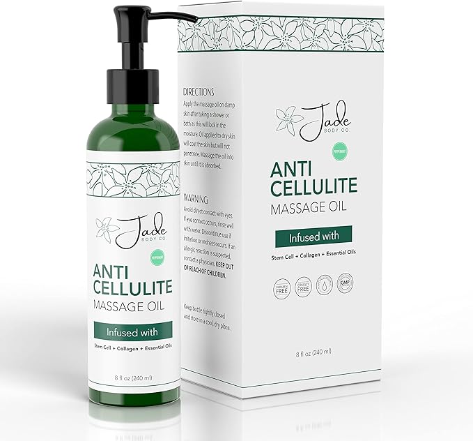 Anti Cellulite Oil - Massage Oil for Women Collagen Stem Cell Firming & Tightening Oil 8oz External Use ONLY