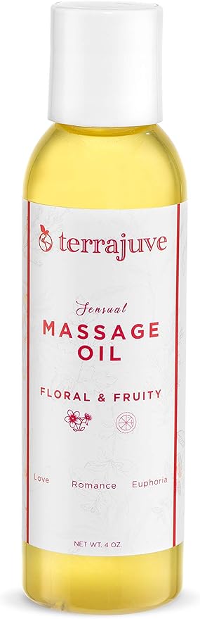 Aromatherapy Eucalyptus and Spearmint, Floral and Fruity, & Lavender and Mint Massage Oils Set Wrapped in Organza Bag, Pure, Organic, All Natural, Made in USA… (Floral & Fruity)