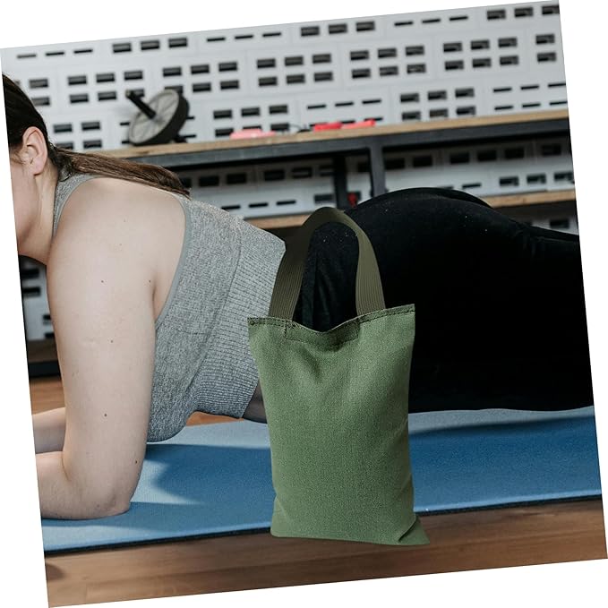 2Kg Sandbag with Handle Empty Weight Bag for Yoga Fitness and Strength Training Durable Canvas Design for Versatile Exercise and Workouts