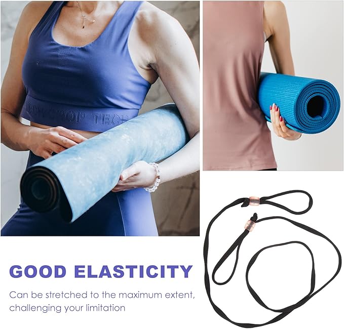 EXCEART Yoga Mat Bundling Strap 46.06 Inch Adjustable Carrying Sling for Pilates Fitness & Workout Bands for Exercise Mat Transport