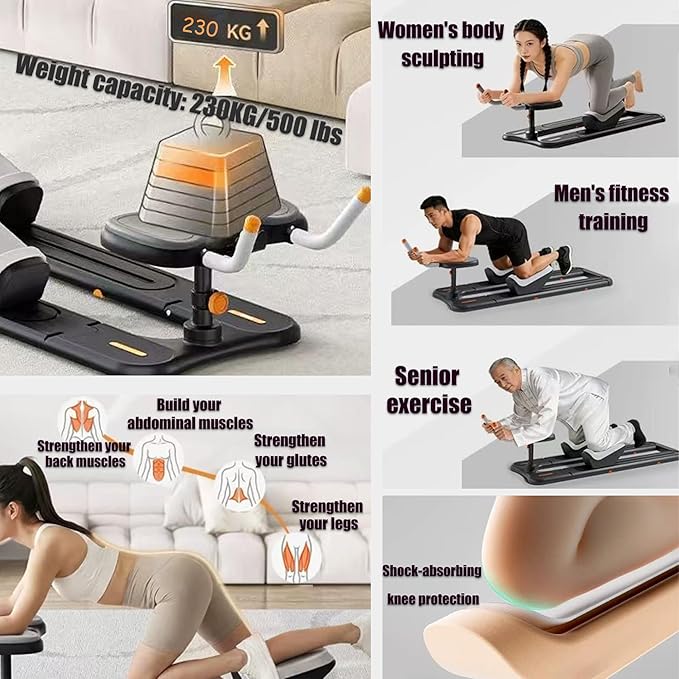 Reformer Pilates Board for Home Workout Foldable Mini Reformer Pilates Machine with ,Mountain Climbing Crawl Exercise, Lightweight & Portable for Indoor Outdoor Training.