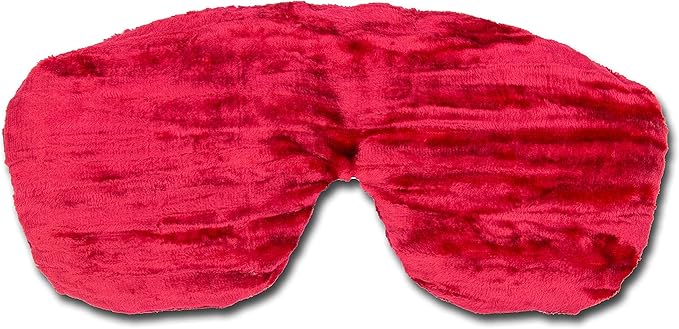 Handmade Weighted Sleep Eye Mask Yoga Pillow - Flax Seed Fill - Unscented - Cherry - TEMF-CH