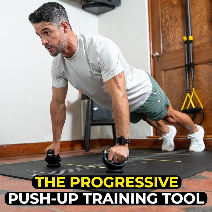 TRX Push-It - Push-up Handles for Strength Training, Home Gym Workouts, Core & Upper Body Exercise Equipment, Ergonomic Push-Up Stands for Chest, Arms & Abs Training