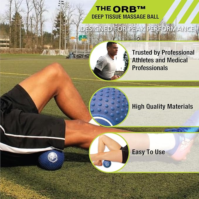 Pro-Tec Athletics Orb Massage Balls, Vary in Size and Color, Deep Tissue Massage, Muscle Relief, Promotes Flexibility, Hamstring, Quadriceps, Calf, Multi-Directional Massage Ball, Working Out