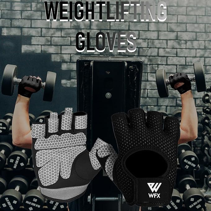 WESTWOOD FOX Weight Lifting Gloves for Men Women Gym Gloves with Wrist Wrap Support for Workout Training Exercise Fitness Hanging, Pull ups for Dumbbell, Cycling