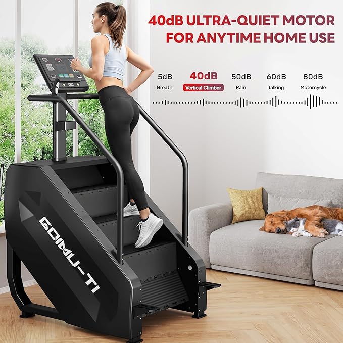 T1 Stair Stepper Machine, 550Lbs Commercial Grade Stair Climber for Home with 15 Resistance Level and LED Screen, Stepmill Exercise Machine for Full Body Workouts, 24-164 Steps/Min