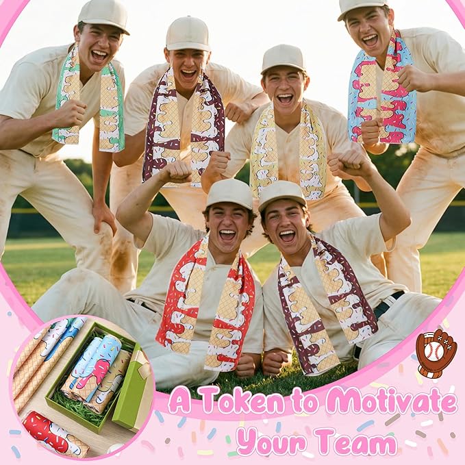 12 Pcs Cooling Towel Baseball Football Basketball Breathable Chilly Softball Soccer Ice Towel, 40"x12" Tennis Microfiber Accessories for Player