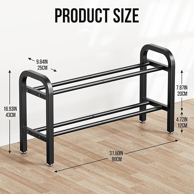 2 Tier Dumbbell Rack, Weight Rack for Home Gym, 300 lb Capacity