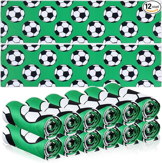 12 Pcs Cooling Towel Baseball Football Basketball Breathable Chilly Softball Soccer Ice Towel, 40"x12" Tennis Microfiber Accessories for Player