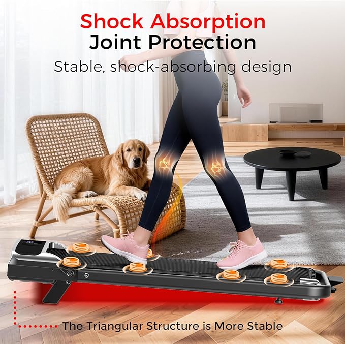 Walking Pad Treadmill with 8% Incline,Foldable Treadmills for Home and Office, 3.0 HP Quiet Walking Pad Treadmill with Walking Pad with Handle 350 LBS Capacity