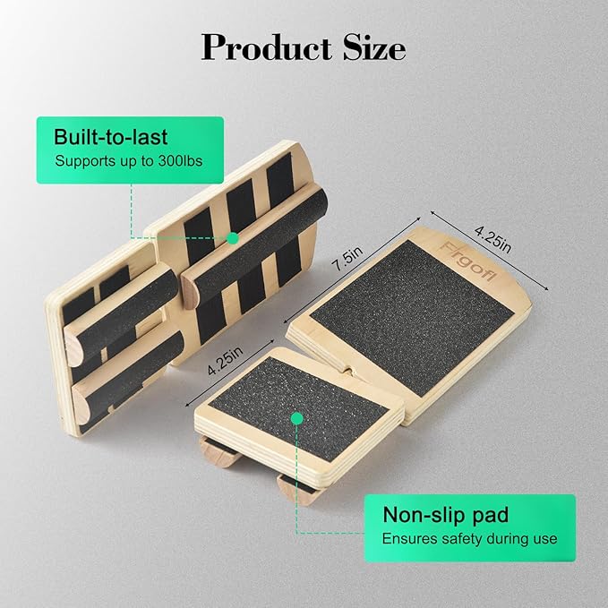 Balance Board for Ankle Strengthening & Physical Therapy - Adjustable Single Leg Board for Recovery from Sprains, Plantar Fasciitis | Stability Trainer with Video Guide and Carry Bag