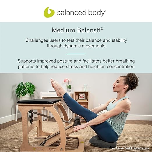 Balanced Body Balansit, Balancing Seat Cushion for Pilates Workouts, Posture Control, and Core Strength, Pilates Equipment for Home or Pilates Studio Use, Medium (25-50 kg/124-154 lb)