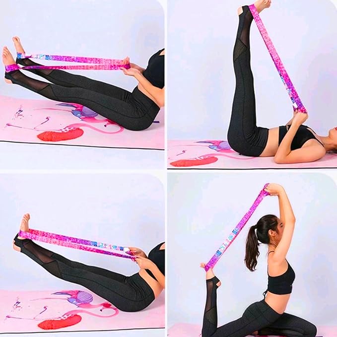 Yoga Mat Straps for Carrying, Adjustable Yoga Mat Sling Carrier, Mat Holder Colorful Band, Anti-Slip, Multiple Color Choices