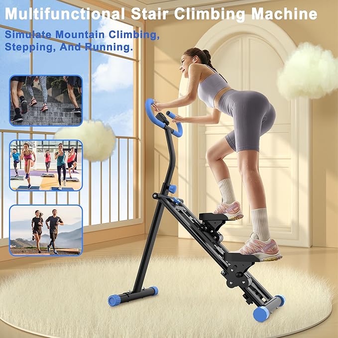 Stair Stepper for Home-Upgrade Vertical Climber Workout Machine for Full-Body Exercise Climber Fitness Equipment with Stable Frame Adjustable Handlebar