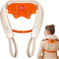 Neck and Shoulder Massager with Heat, Cordless Back and Neck Massager, Upgraded Graphene Heating, 4D Shiatsu Deep Kneading Massage for Shoulder, Back Pain Relief, Gifts for Dad Mom Friend (Beige)
