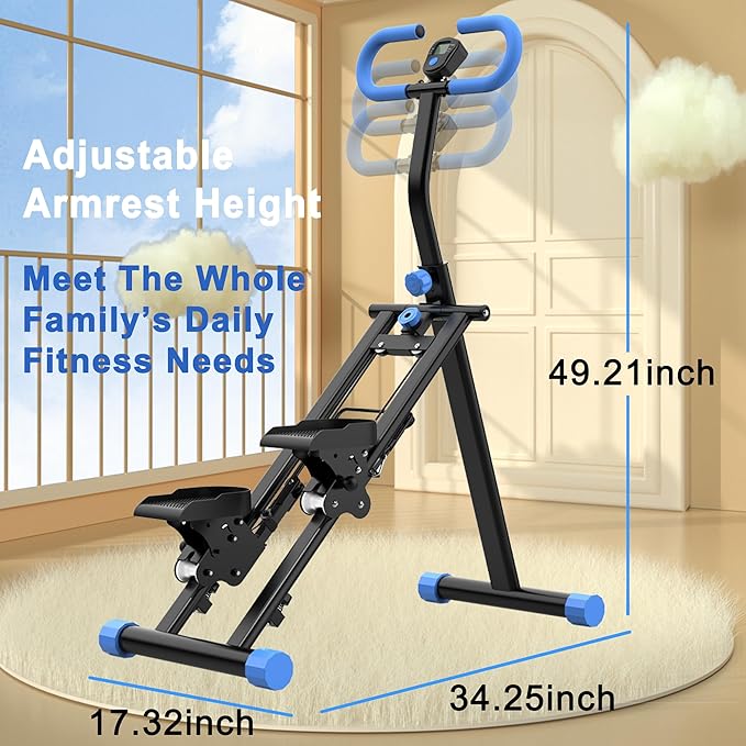 Stair Stepper for Home,Vertical Climber Workout Machine with Stable Frame and Adjustable Handlebar for Legs Workouts,Full-Body Cardio Workout Equipment for Women & Men