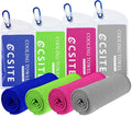 4 Pack Cooling Towels (47"x12") for Neck and Face, Ice Towel for Hot Weather, Soft Breathable Chilly Gym Towels, Microfiber Towel for Work Out, Yoga, Running, Camping & More Activities