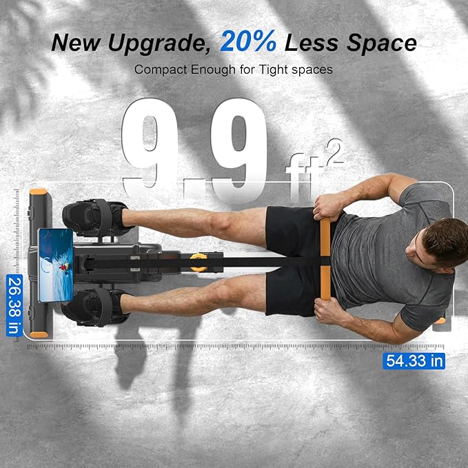 2026update Magnetic Rowing Machines for Home,Rower Machine with 16 Levels,Powerful Silent Magnetic Resistance,350lbs Weight Capacity,LCD Monitor,Silent Rail System,Row Machine for Home Gym Exercise
