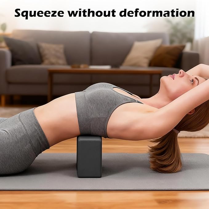 Leikefitness Yoga Blocks 2 Pack,Lightweight-High Density Eva Foam Soft Non-Slip for Yoga, Pilates, Meditation 9"×6"×3"