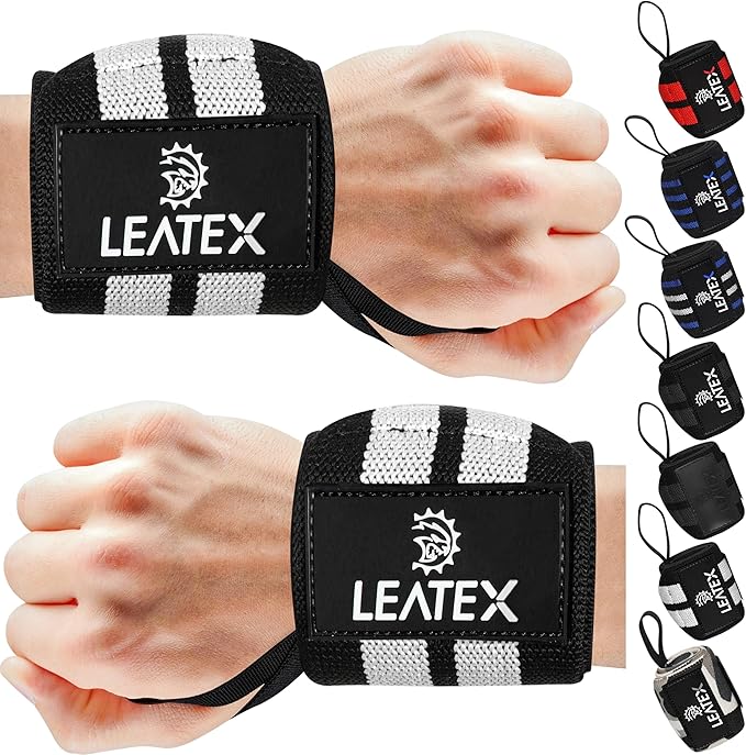 Weight Lifting Wrist Wraps 18" Wrist Support with Heavy Duty Thumb Loop - Best Gym Wrist Wraps for Powerlifting Competition, Strength Training, Bodybuilding - for Men & Women