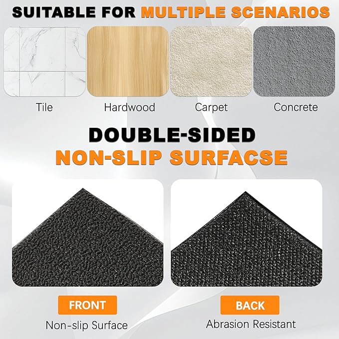 Fitvids Treadmill Mat 1/4" Thick Non-Slip Gym Mats Floor Protection Pad Compatible for Treadmills,Elliptical,Exercise Bikes,Stationary Cycles and Accessories