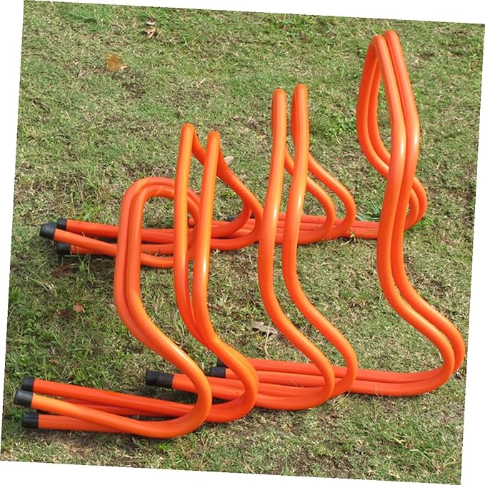 Cabilock 2pcs Professional Training Speed Hurdles 15cm Plastic Wear-Resistant Agility Equipment for Soccer Football Track and Field Conditioning