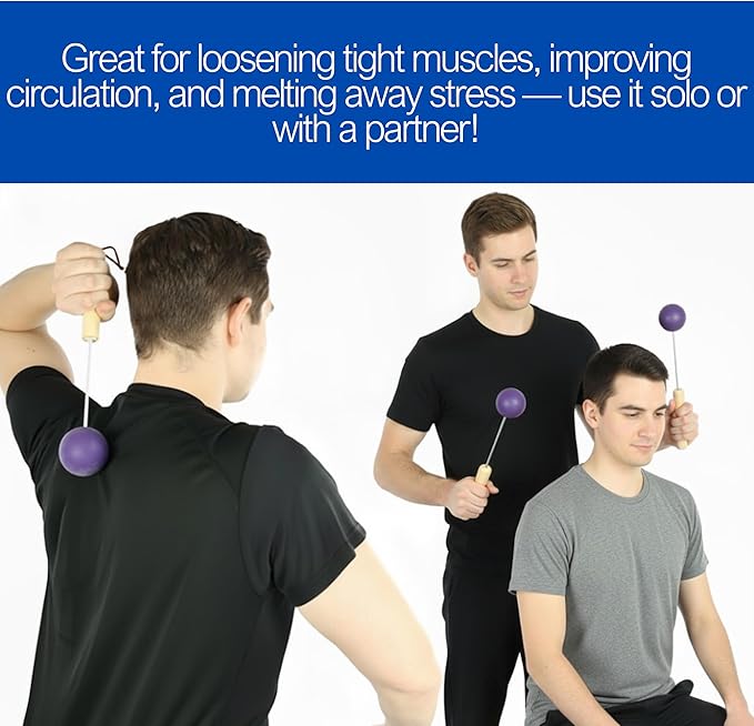 Bongers Handheld Percussion Massage Tool – Deep Tissue Trigger Point Tapping Sticks for Whole Body Pain Relief & Muscle Relaxation (Blissful Blue)