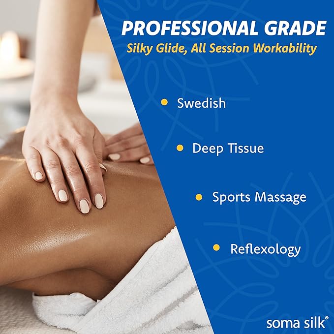 Professional Massage Cream, 4 oz - Smooth & Silky Massage Creme for Massage Therapy - Calendula & Jojoba Oils - Long Lasting Glide - Washes Clean from Linens - Spa & Therapist Supplies