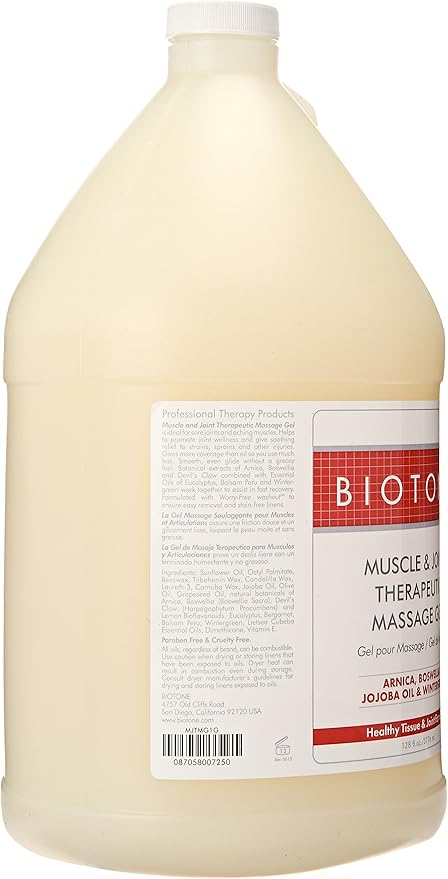 Biotone Muscle and Joint Massage Gel, 128 Ounce