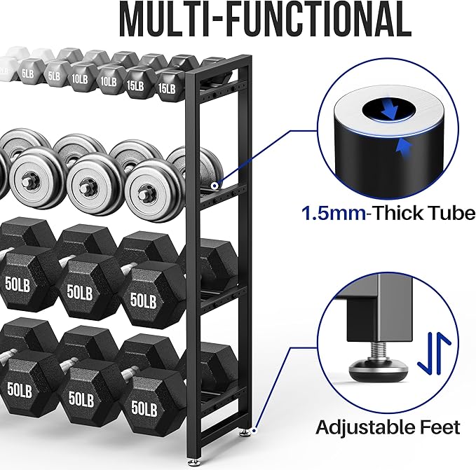 1100 lb | 4 Tier，390 lb | 3 Tier Dumbbell Rack, Weight Rack for Home Gym