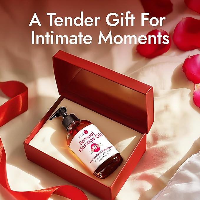 H'ana Sensual Massage Oil for Date Night - Gently Warming, Soothing & Hydrating, Crafted with 100% Pure Vanilla Body Oil for Cozy Moments and Bedtime Therapy (6.76 Fl Oz)