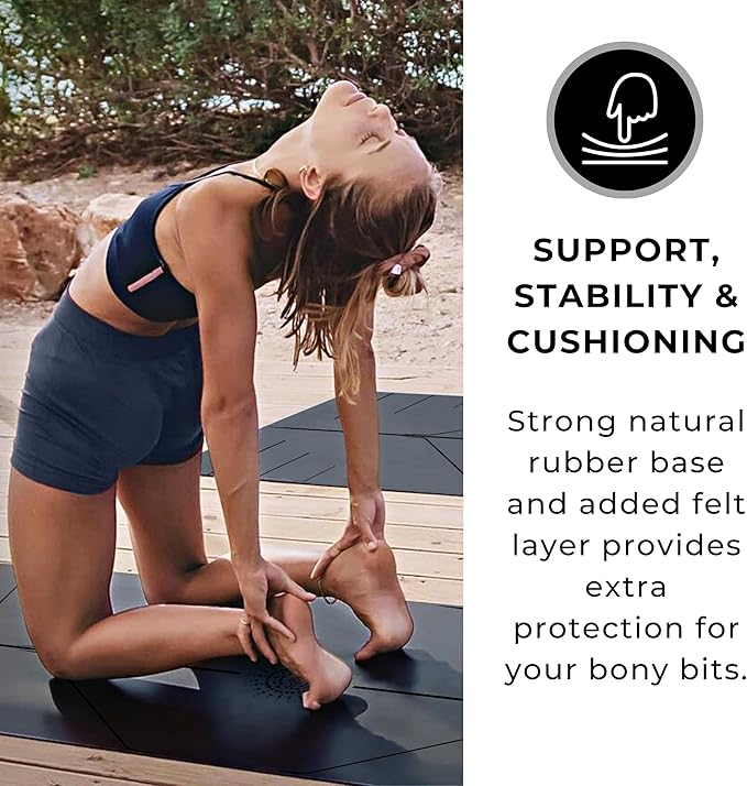 Plyopic. Ultra-Grip Pro Yoga Mat – EXTREME Non-Slip Performance - Dry Grip & Wet Grip - Alignment Lines - Comfortable & Sweat Resistant - For Yoga, Pilates, Exercise, Workout, Bikram & Hot Yoga