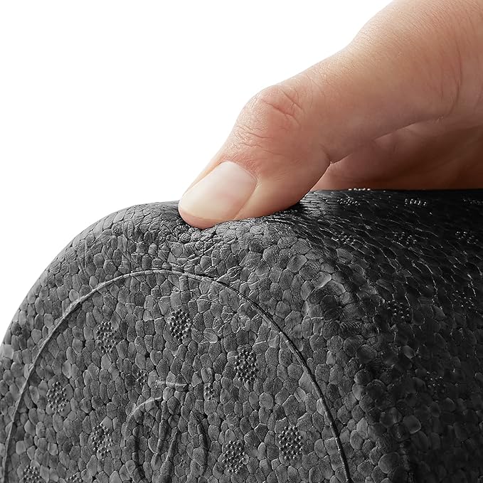 Philosophy Gym 18" High-Density Foam Roller for Exercise, Massage, Muscle Recovery - Round, Black