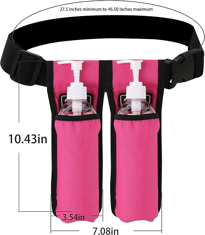 Massage Bottle Bag Massage Therapist Holster Massage Lotion Holster Massage Oil Holster（Db1KD-Rose Red）